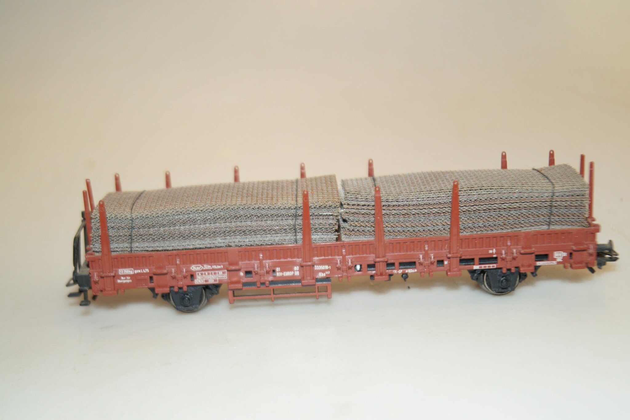 H0 Märklin 4694 Rungenwagen Kbs 443 top DC Achsen Rungen fehlen