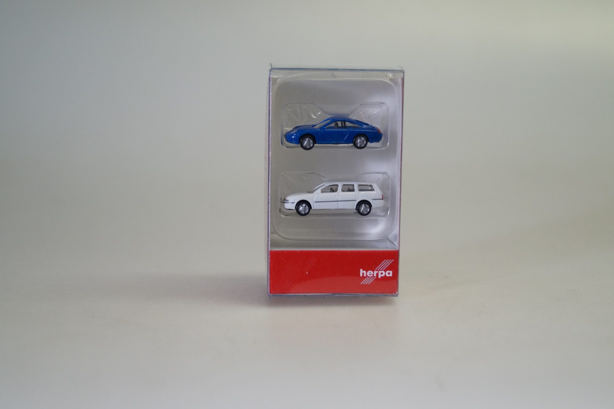 Spur N: Herpa 065122 2x Pkw Porsche + Golf Variant blau + weiss, neuw./ovp