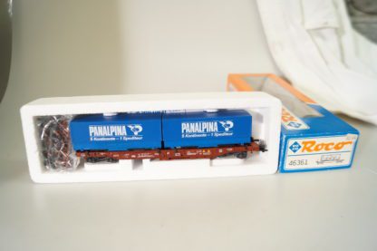 ROCO H0 46361 Taschenwagen Panalpina ÖBB, neu