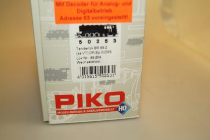 H0 AC! Piko 50253 Dampflok Br 89 204, neuw./ovp/DCC – Bild 3