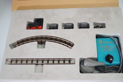 H0e Egger-Bahn Set 502: Diesellok mit 4 Lorenwagen + Gleisen + Trafo, top/ovp – Bild 2