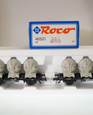 ROCO H0 46520 Behältertragwagen-Set Von Haus zu Haus, neuw./ovp