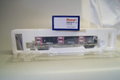 h0: Roco 66656 Containertragwagen BELL, top/OVP