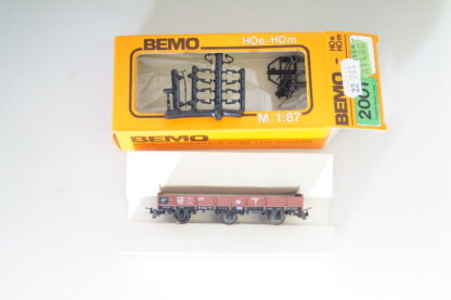 H0e Bemo 2001 Niederbordwagen, TOP/ovp