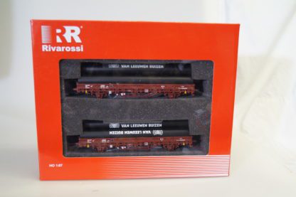 H0 Rivarossi HR6169 Flachwagen-Set mit Röhren, neuw./ovp