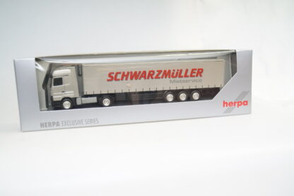 1:87  Herpa MB Actros Gardinen Sz Schwarzmüller, neuw./ovp