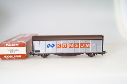 h0 Klein Modellbahn 3154 Grossraum-Güterwagen Hbikks-tt KONSUM, neuw./ovp