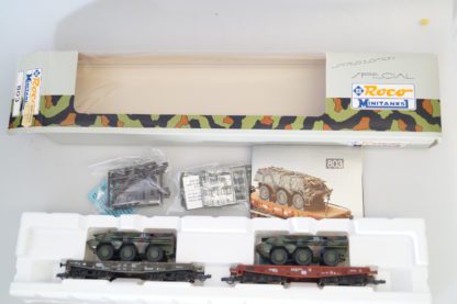 h0 Roco Minitanks 803: "FLACHWAGEN +2 FUCHS-PANZER", neuw./ovp