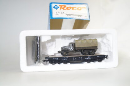 H0 Roco 47187 Schwerlastwagen DB + US LKW Pri./Pla., ovp