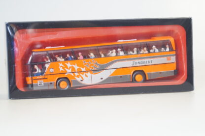 1:87 Preiser 33204 Neoplan Reisebus Jungblut mit Passagieren, neu