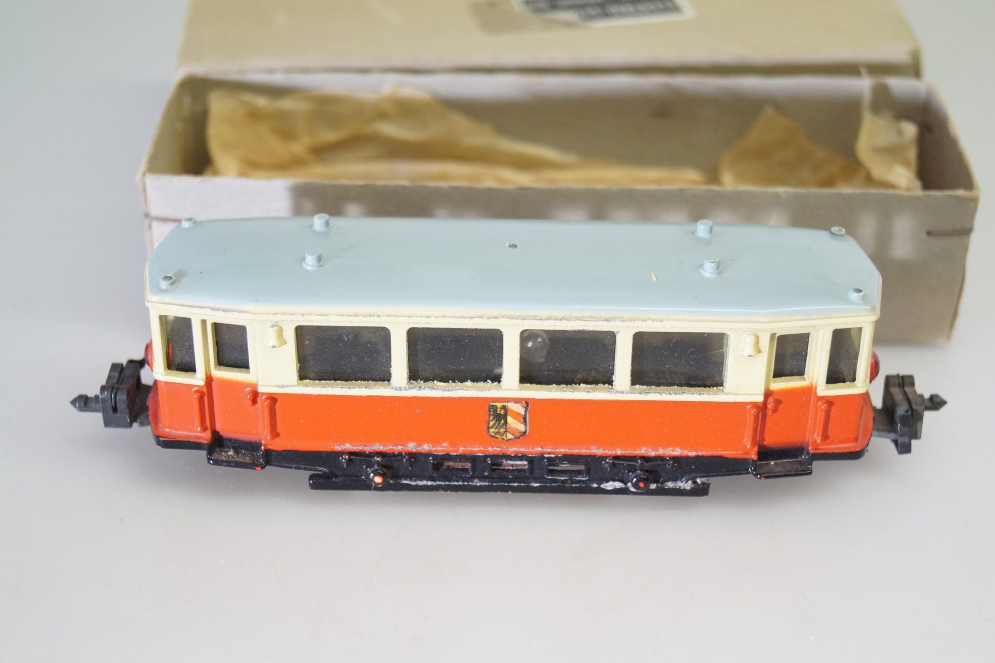 h0 Hamo Strassenbahn Beiwagen weiss-rot – Bild 2