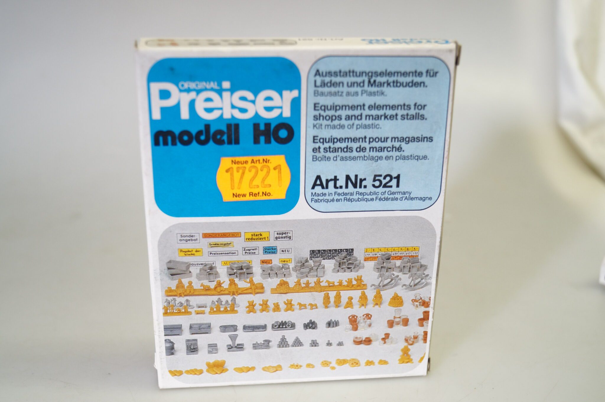 Preiser H0 17221/521 Ausstattungselemente für Läden..., neuw./ovp