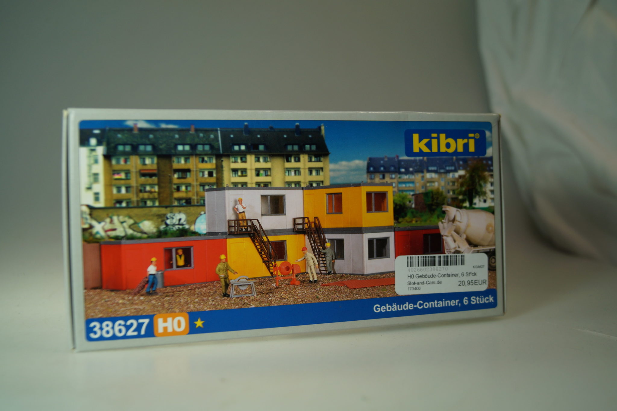 H0: Kibri 38627 Dekoset Gebäude-Container, 6st., neu