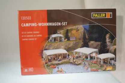 h0 Faller 130503 Camping-Wohnwagenset, neu