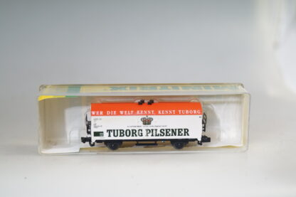 Spur N: Minitrix 13914 Bierwagen Tuborg, top/ovp