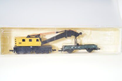 Spur N Minitrix 18069 Kranwagen/Kranschutzwagen, top/ovp