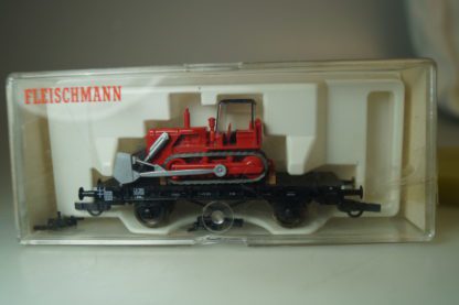 H0 Fleischmann 5259K Flachwagen DB +Raupenbagger, Top/ovp