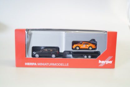 1:87 Herpa 289580 Porsche Cayenne mit Anh. + 911 Turbo, neuw./ovp
