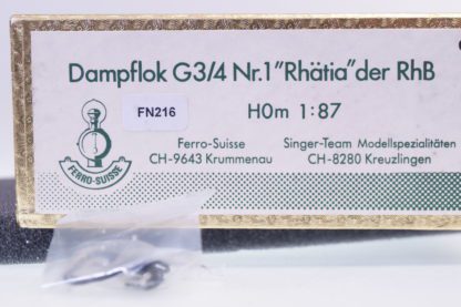 Ferro-Suisse H0m Dampflok G3/4 "Rhätia" Messing-Kleinserie - top/ovp – Bild 4