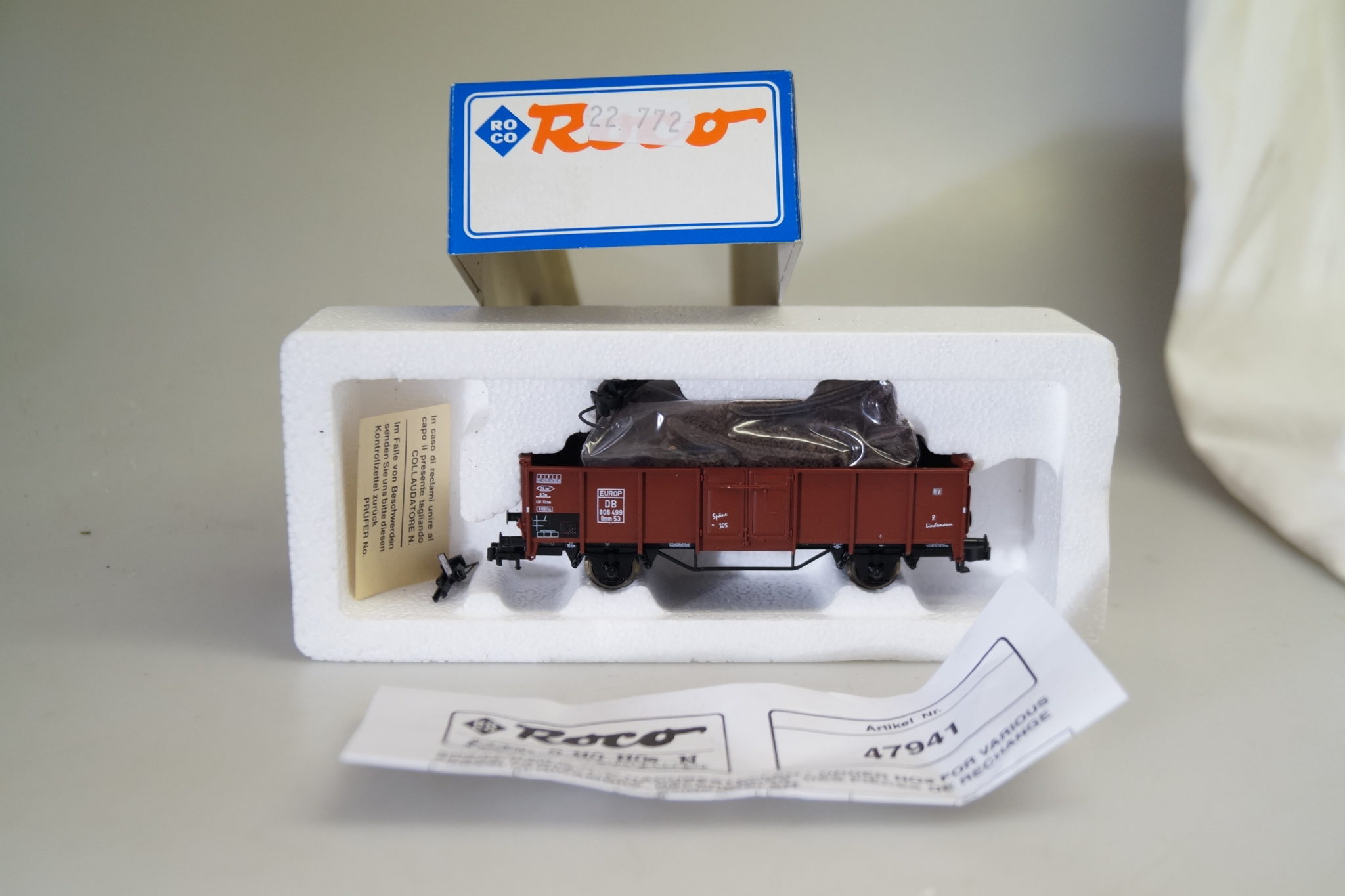 Spur H0 ROCO 47941 Hochbordwagen mit Ladung, neuw./OVP