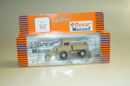 h0 Roco Minitanks 653 Unimog + Frontlader, neuw./ovp