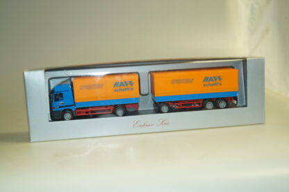 1:87  Herpa exclusiv MB Actros Wechselpritschen Hz Spedition Raff, neu