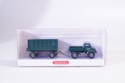 1:87 Wiking 0371 02 37 Unimog 406+Anhänger, neu