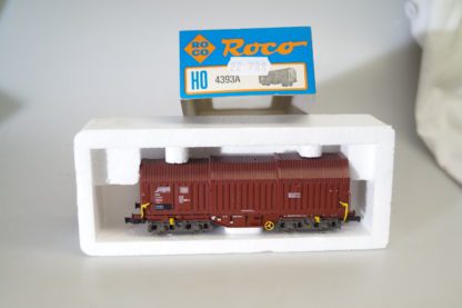 ROCO H0 4393A: TELESKOPHAUBENWAGEN/GÜTERWAGEN, TOP/OVP