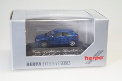 1:87  Herpa Exclusiv Audi A3 11-jähriges Bestehen Audi Modellauto-Stammtisch, neuw./ovp