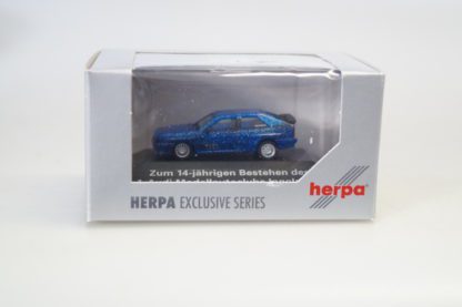 1:87  Herpa Exclusiv Audi quattro 14-jähriges Bestehen Modellauto-Club Ingolstadt, neuw./ovp