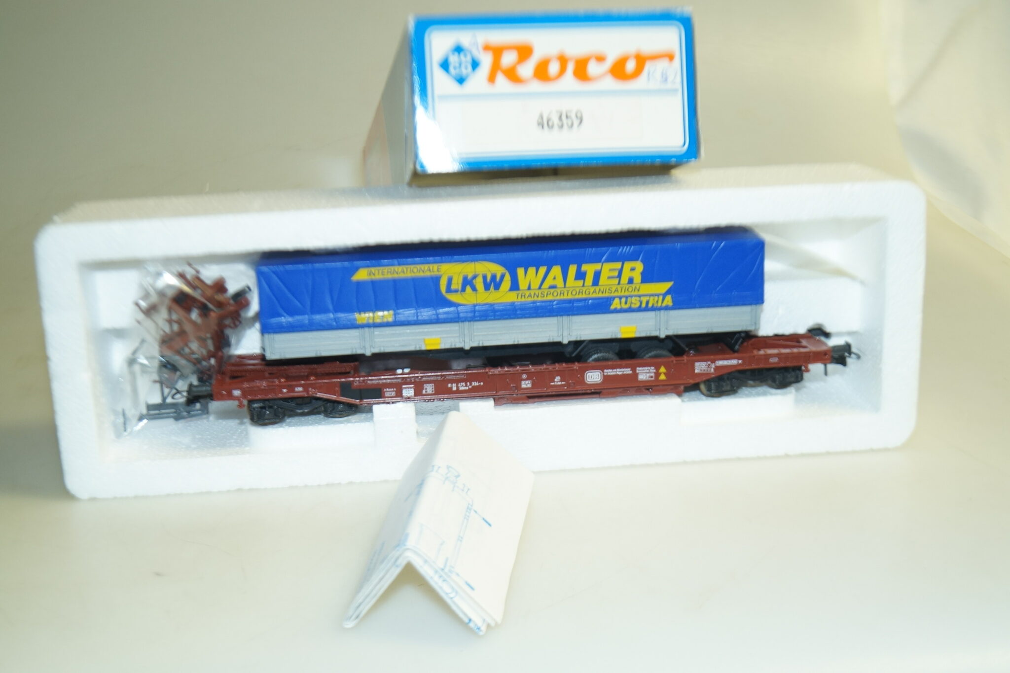 H0 Roco 46359 Einheitstaschenwagen Sdkms LKW Walter, neu/ovp