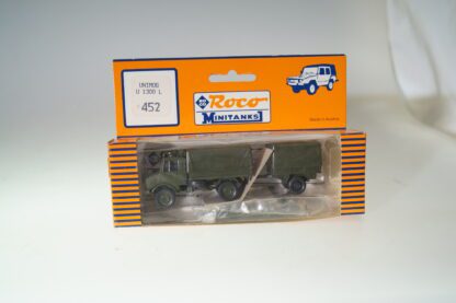 h0 Roco Minitanks 452 Unimog + Anh., neuw./ovp