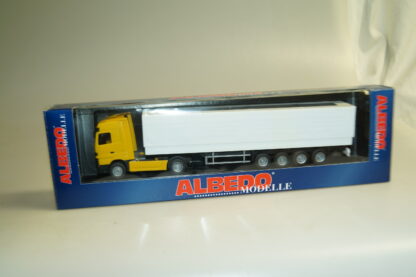 1:87 Albedo Somo MB Actros Sz Pritsche/Plane neutral Zm gelb, neuw./ovp