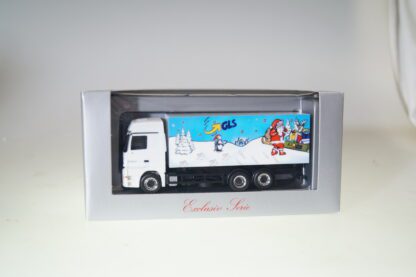 1:87 Herpa MB Actros Koffer Weihnachten GLS, neuw./ovp