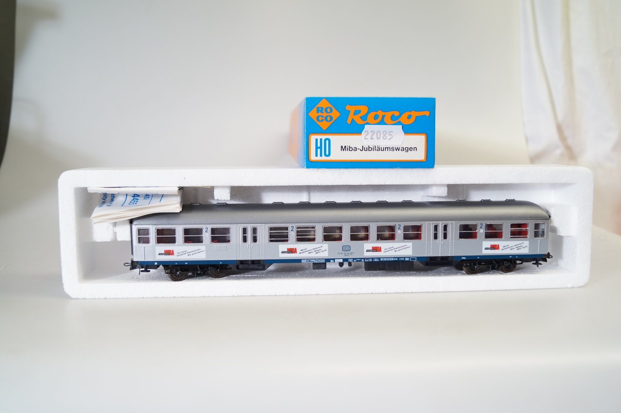 h0 Roco Somo Miba-Jubiläumswagen Silberling, neuw./ovp/AC-Achsen