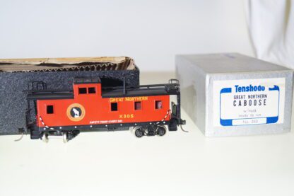 h0 Tenshodo Messingmodell 155 Great Northern Caboose, neuw./ovp