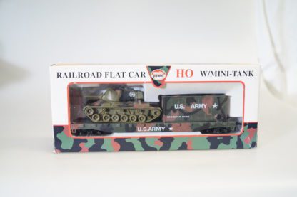 1:87 Model Power 8456 US Army 51' Flat Car + Patton Tank + Container,  neu/ovp