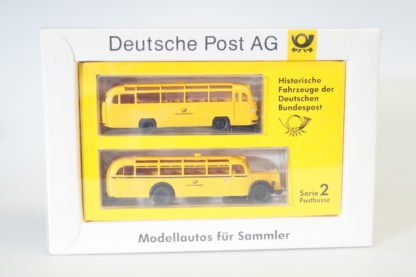 1:87 Brekina Serie 2 Deutsche Post AG 2x Postbus, neuw./ovp