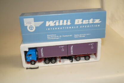 (099) 1:87 Herpa Somo MB SK Container Sz Willi Betz JEURO, neuw./ovp