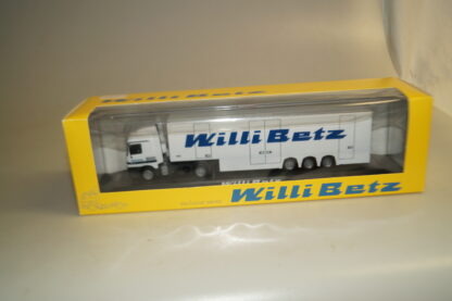 (058) 1:87 Herpa exclusive PC Box MB Actros Autotransporter Willi Betz #9000-9163, neuw/ovp