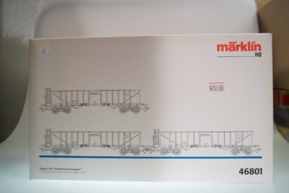 H0: Märklin 46801 3x Kohletrichterwagen Bayr.Staatsbahn - top/ovp – Bild 2