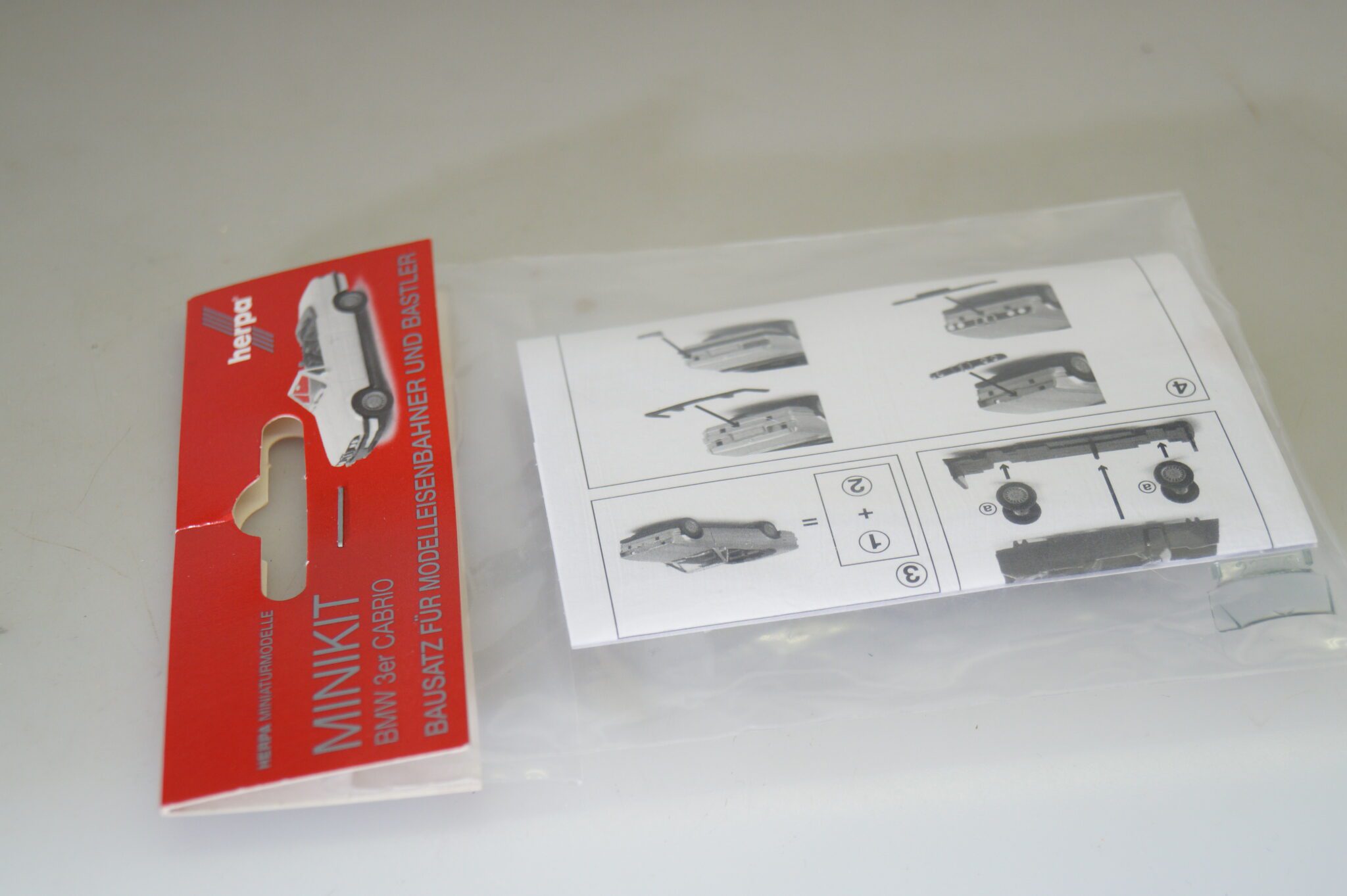 1:87 Herpa Minikits 012225 BMW 3er Cabrio weiss, neuw./ovp