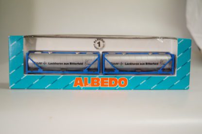 1:87 Albedo 500127 2x Container Bayer Lackharze aus Bitterfeld, neu