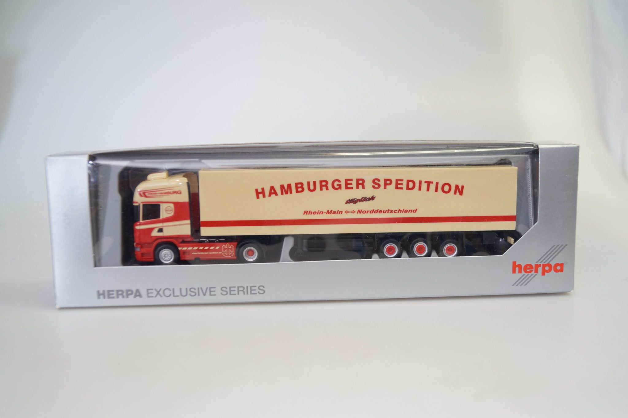 Miniature Schuco MAN 10.210 – Semi-remorque Hamburger Spedition, échelle 1:43, Réf 03372