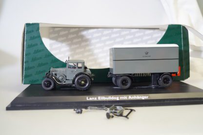 1:43 Schuco/PMS 88-31 Lanz Eil-Bulldog mit Anh. Deutsche Post, TOP/OVP