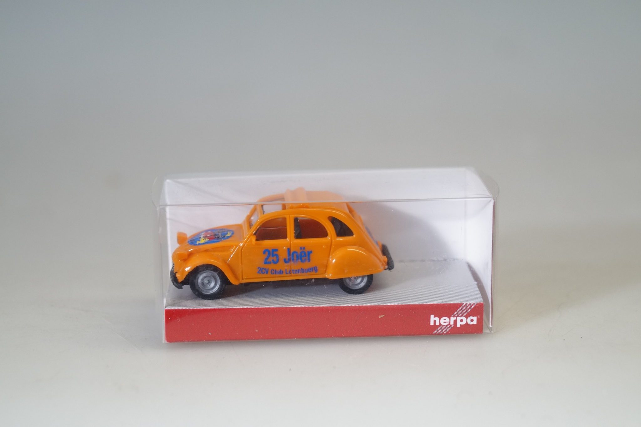 Modèle Réduit CITROËN 2CV Taxi – Échelle 1:87 Herpa – Série Limitée Salon Du Jouet 1996