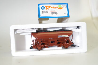 H0 Roco 46687 Selbstentladewagen Rekord Briketts, neuw./ovp