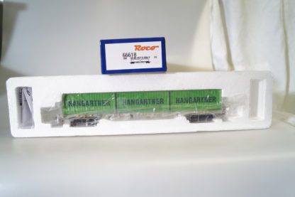 1:87 ROCO H0 66618 Containtertragwagen SBB Hupac Hangartner, neuw./ovp
