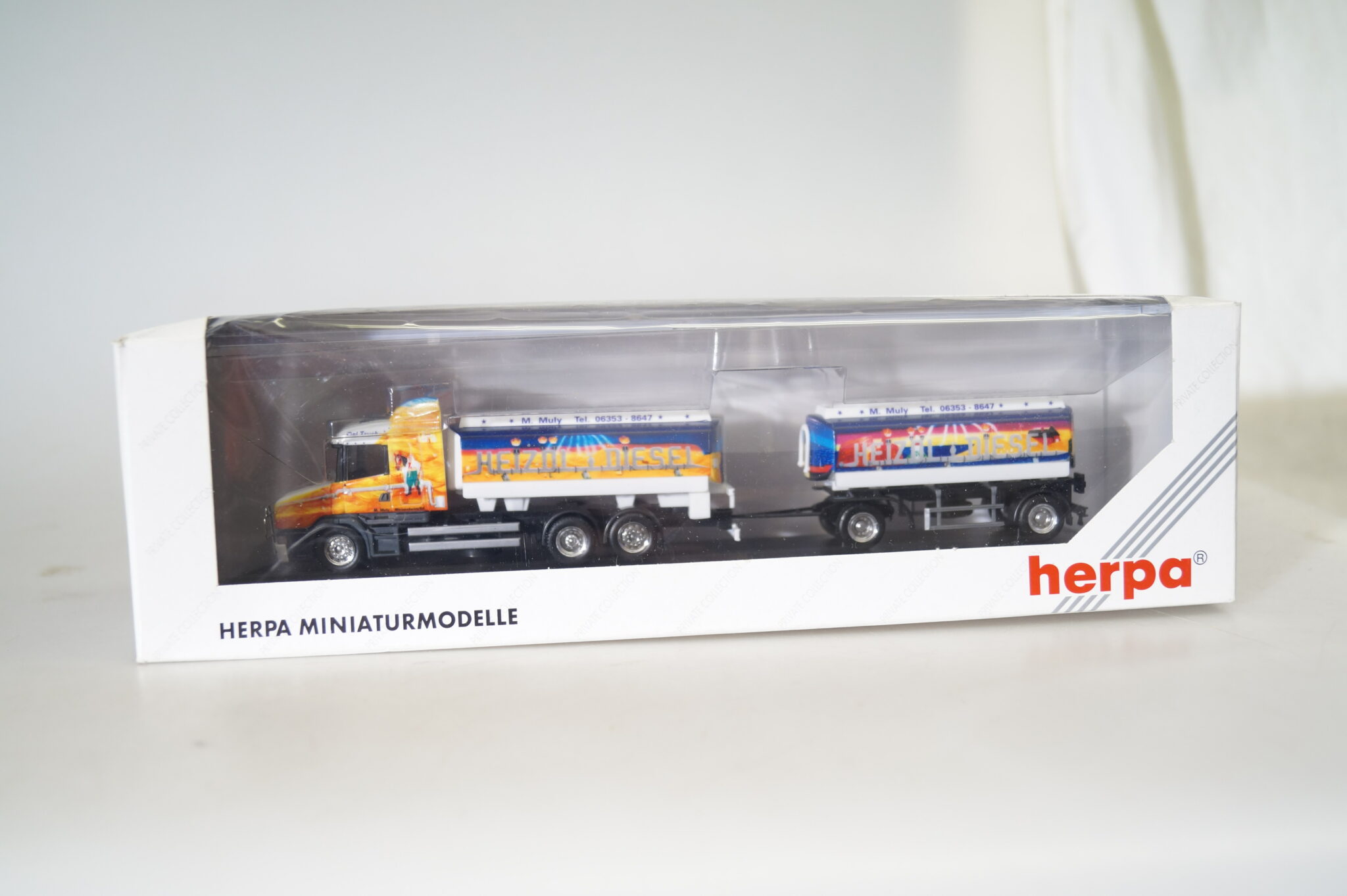 1:87 Herpa Pc Box 189675 Scania Hauber Sz Der Oelprinz, Neuw. Ovp 