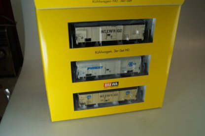 H0: Brawa 2044 Kühlwagen 3er-Set 'Interfrigo', neu